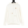 Louis Vuitton LV Leather Logo Knit Hoodie — Off White
