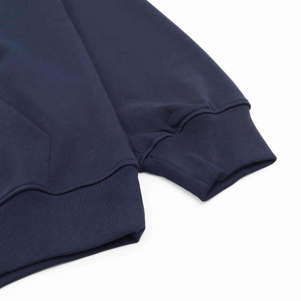 Louis Vuitton Navy blue Monogram-Trim Hoodie