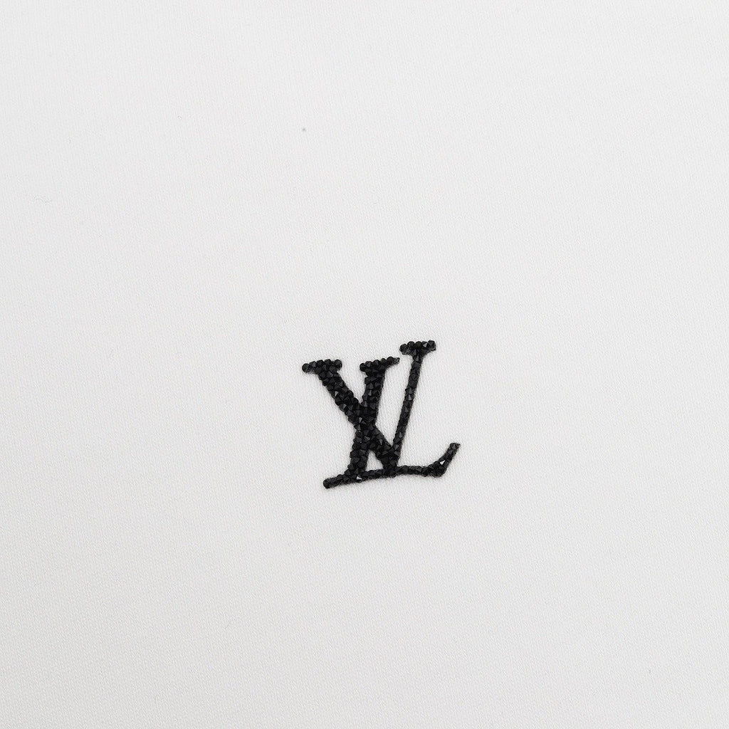 Louis Vuitton White Monogram-Trim Hoodie