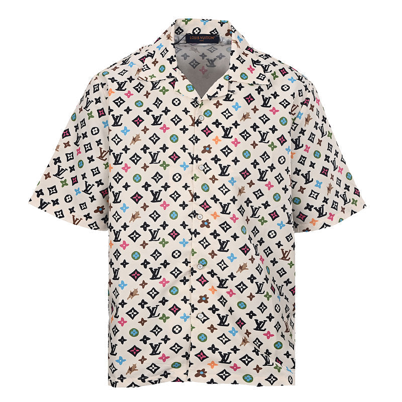 Louis Vuitton Printed Mulberry Short-Sleeve Shirt
