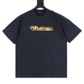 Louis Vuitton SS26 Gold Sequin Handwritten Lettering Embroidered T-Shirt