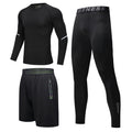 New Men's Fitness Apparel Quick-Drying Long-Sleeved Pants Tight-Fitting Elastic Sports Suit Three-Piece Set