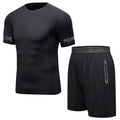 New Men's Fitness Apparel Quick-Drying Long-Sleeved Pants Tight-Fitting Elastic Sports Suit Two-piece Set
