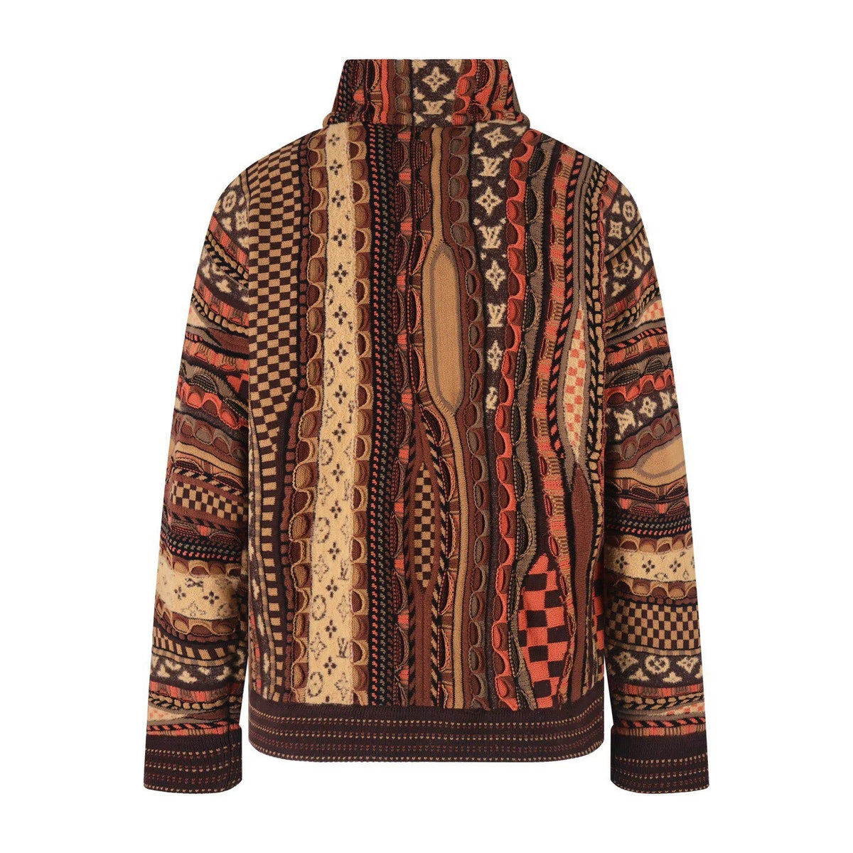 Louis Vuitton Monogram Patchwork Knit Zip Jacket